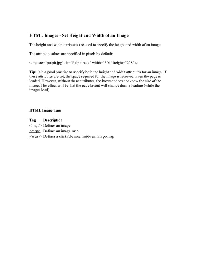 Html notes | PDF | Web Design and HTML | Internet