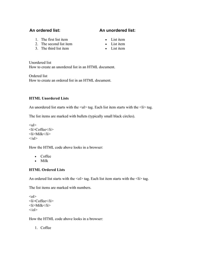 Html notes | PDF | Web Design and HTML | Internet