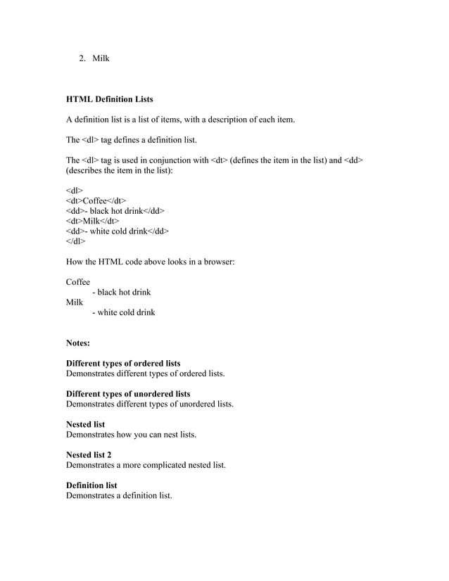 Html notes | PDF | Web Design and HTML | Internet