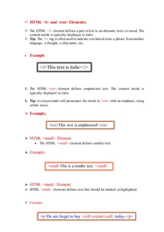 HTML Notes And Some Attributes | PDF