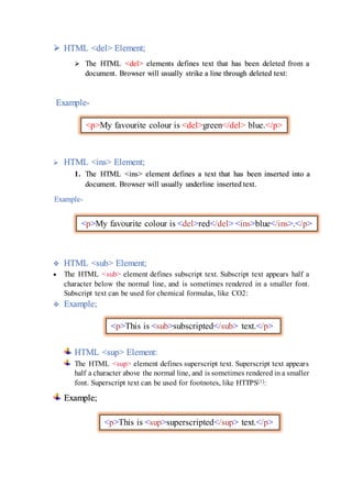 HTML Notes And Some Attributes | PDF