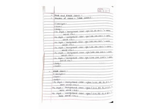 HTML notes! (Handwritten notes for the html )