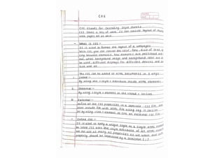 HTML notes! (Handwritten notes for the html )