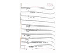 HTML notes! (Handwritten notes for the html )