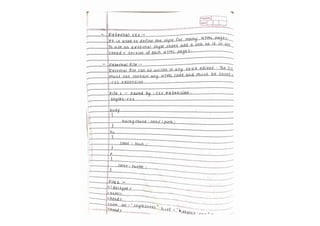 HTML notes! (Handwritten notes for the html )