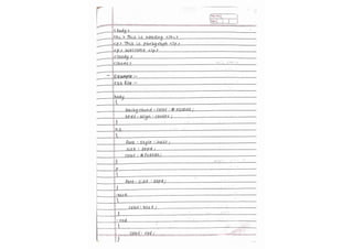 HTML notes! (Handwritten notes for the html )