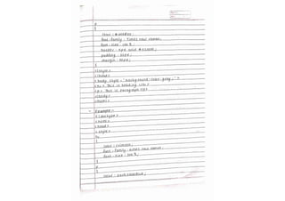 HTML notes! (Handwritten notes for the html )