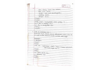 HTML notes! (Handwritten notes for the html )