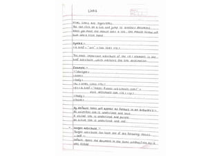 HTML notes! (Handwritten notes for the html )