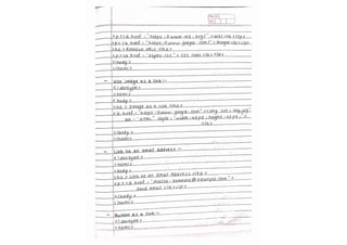 HTML notes! (Handwritten notes for the html )