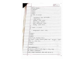 HTML notes! (Handwritten notes for the html )
