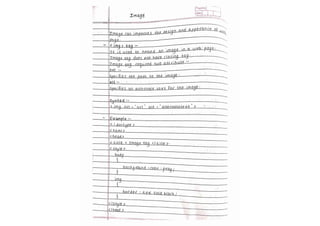 HTML notes! (Handwritten notes for the html )