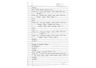 HTML notes! (Handwritten notes for the html )