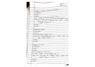 HTML notes! (Handwritten notes for the html )