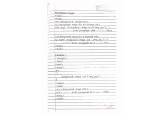 HTML notes! (Handwritten notes for the html )