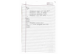 HTML notes! (Handwritten notes for the html )