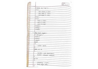 HTML notes! (Handwritten notes for the html )