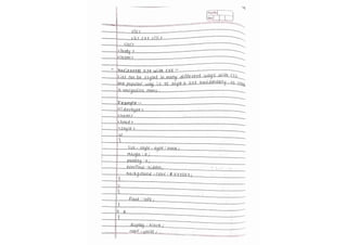 HTML notes! (Handwritten notes for the html )