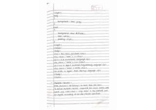 HTML notes! (Handwritten notes for the html )