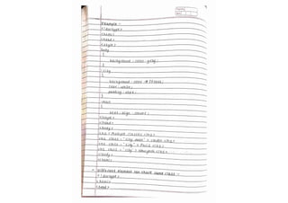 HTML notes! (Handwritten notes for the html )