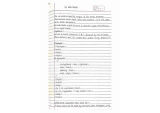 HTML notes! (Handwritten notes for the html )