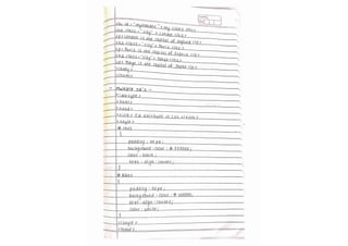 HTML notes! (Handwritten notes for the html )