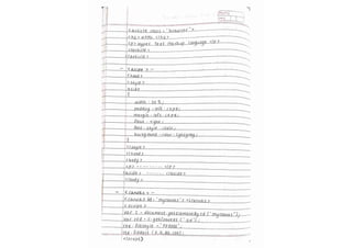 HTML notes! (Handwritten notes for the html )