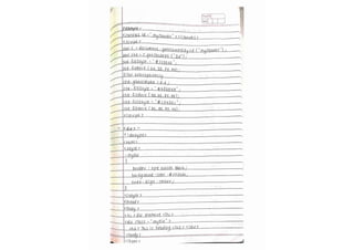 HTML notes! (Handwritten notes for the html )