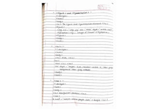 HTML notes! (Handwritten notes for the html )