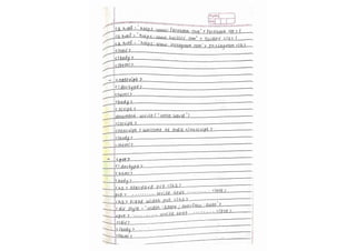 HTML notes! (Handwritten notes for the html )