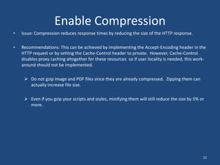 Remove Duplicate Scripts: In addition to generating wasteful HTTP requests, time is wasted evaluating the script multiple times. One way to avoid accidentally including the same script twice is to implement a script management module in your templating system.  HTMLIssue:  Like minifying JavaScript and CSS,  minifying HTML can reduce bytes of data and make it easier for the page to load and to be crawled.