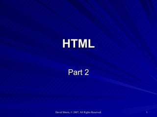HTML Part 2 