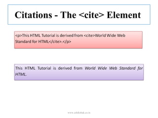 Html phrase tags | PDF