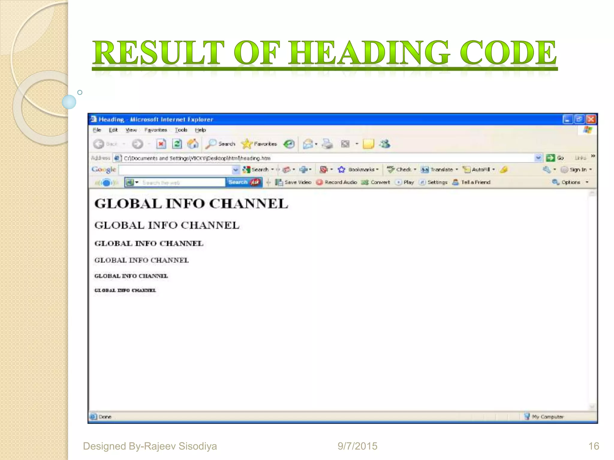 9/7/2015 16Designed By-Rajeev Sisodiya
 