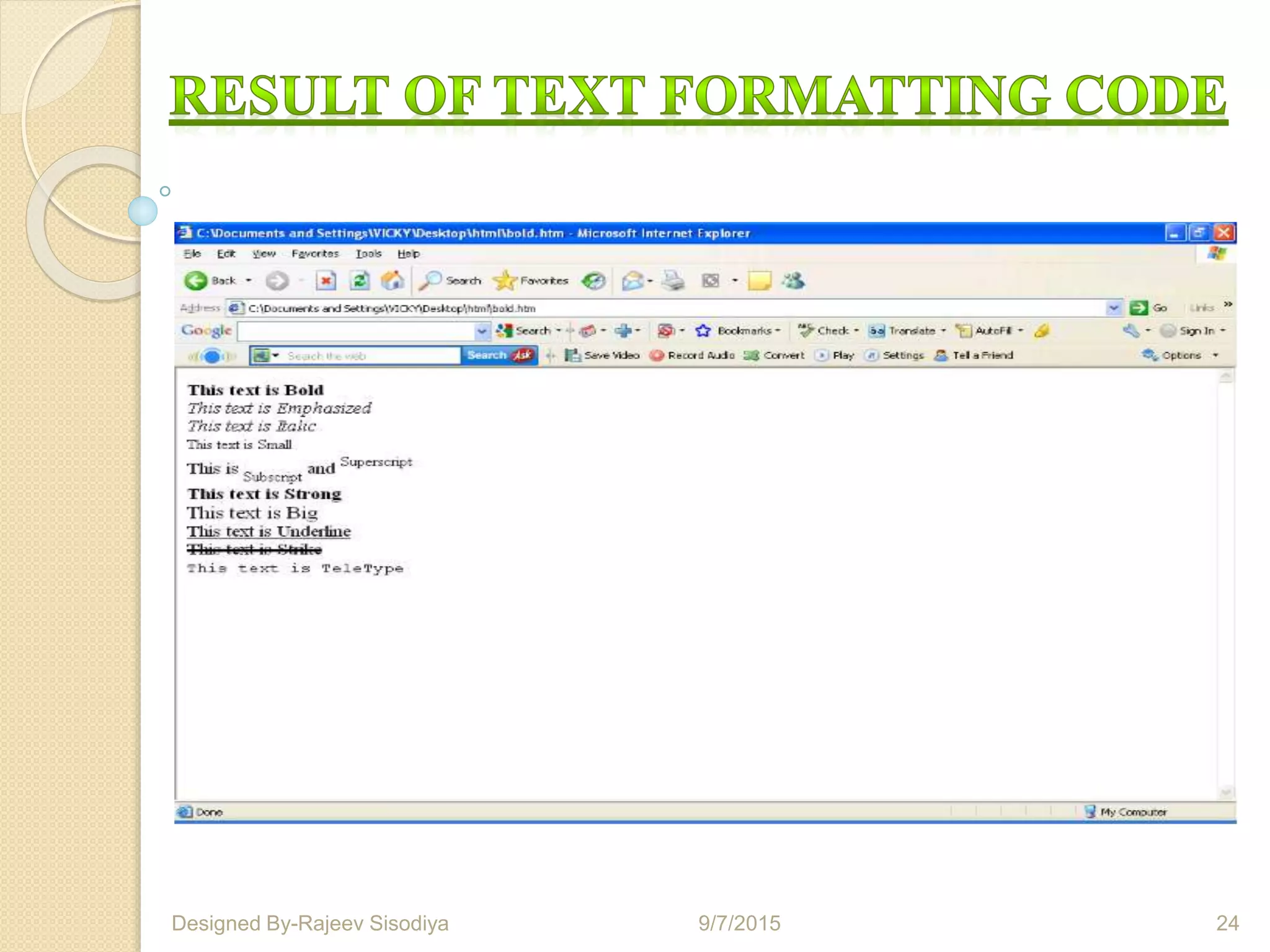 9/7/2015 24Designed By-Rajeev Sisodiya
 
