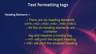 HTML PPT.pdf | Web Design and HTML | Internet