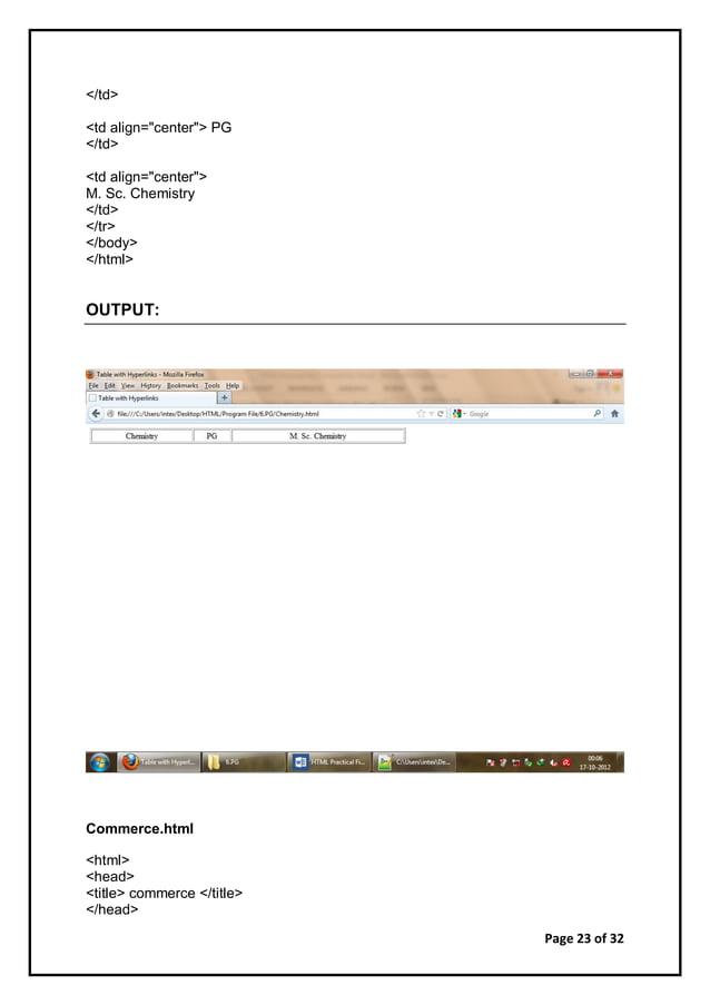 HTML practicals | PDF | Web Design and HTML | Internet
