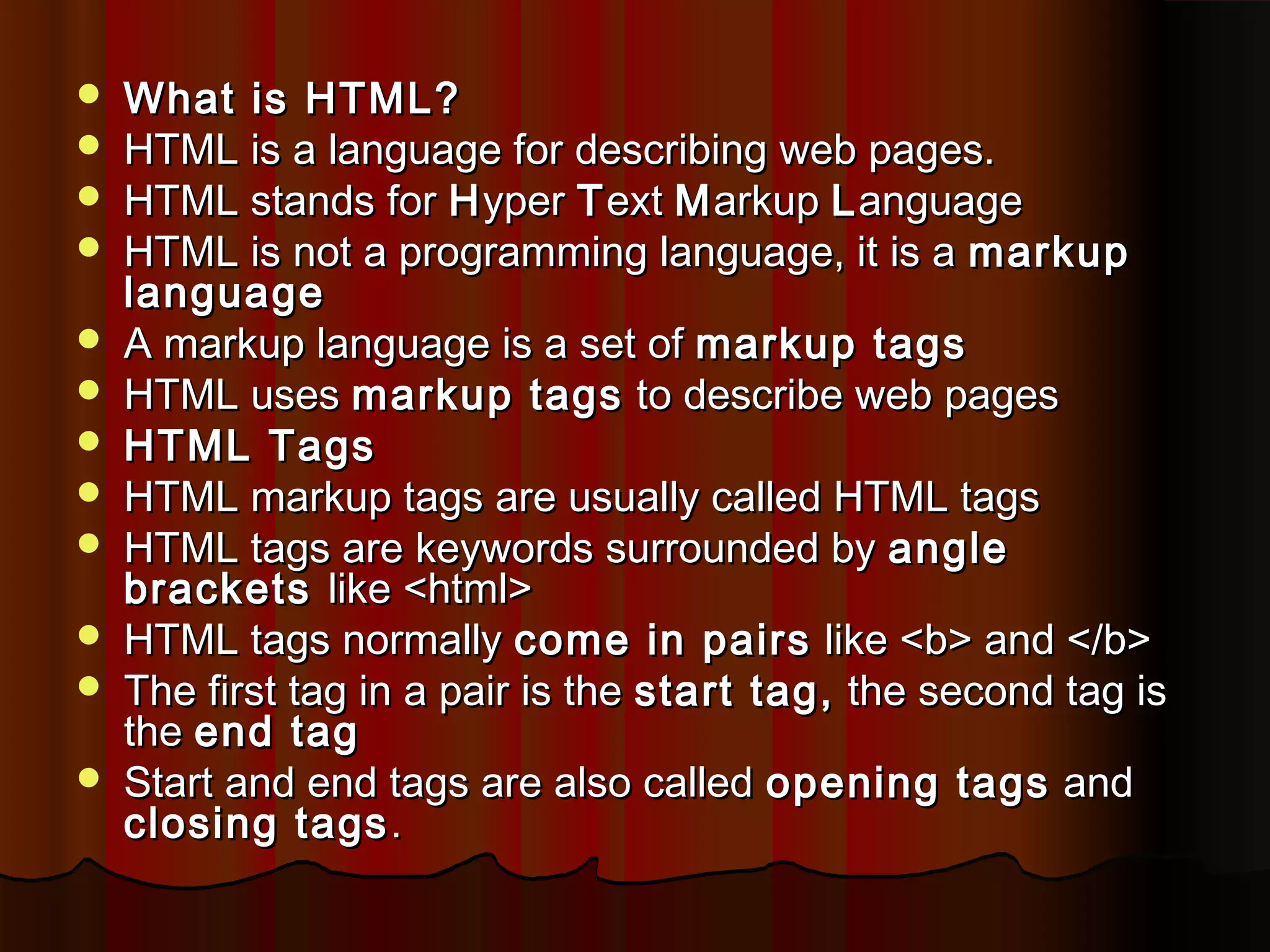Html presentation | PPT