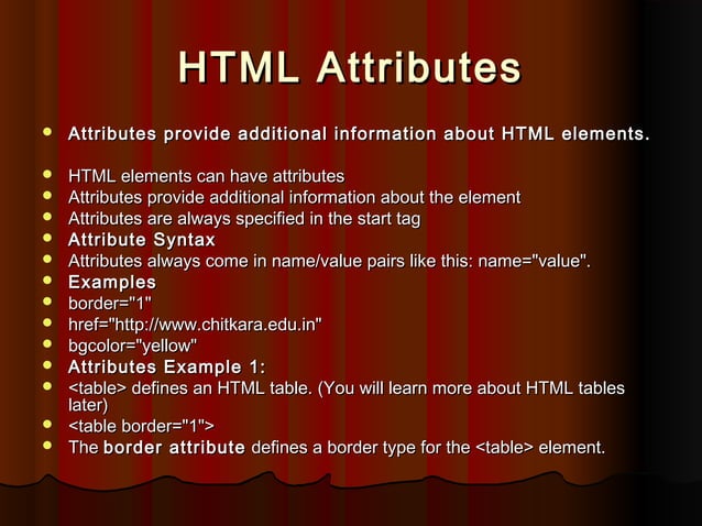 Html presentation | PPT