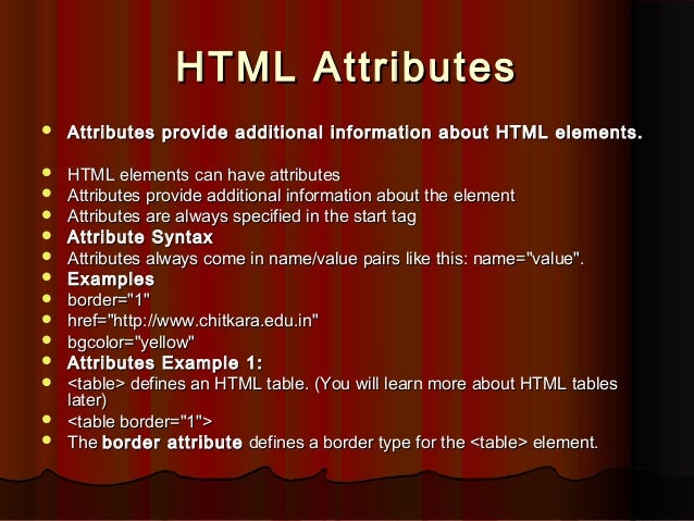 Html presentation