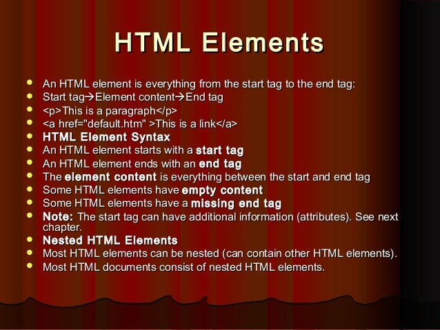 Html presentation