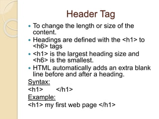Html presentation | PPT