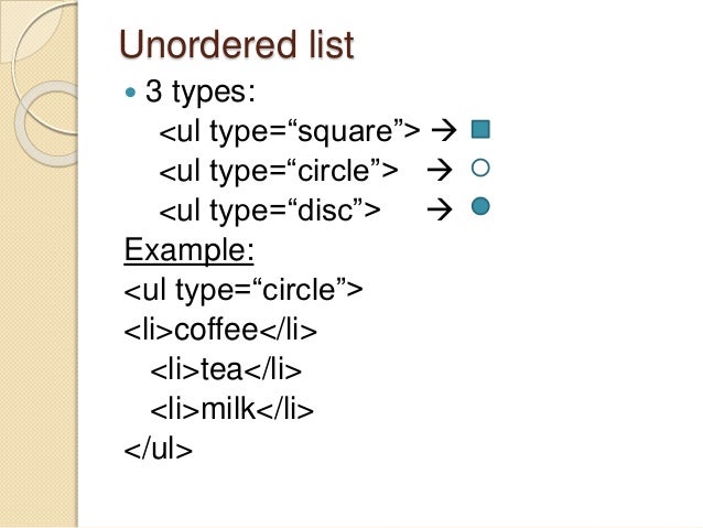 Html presentation
