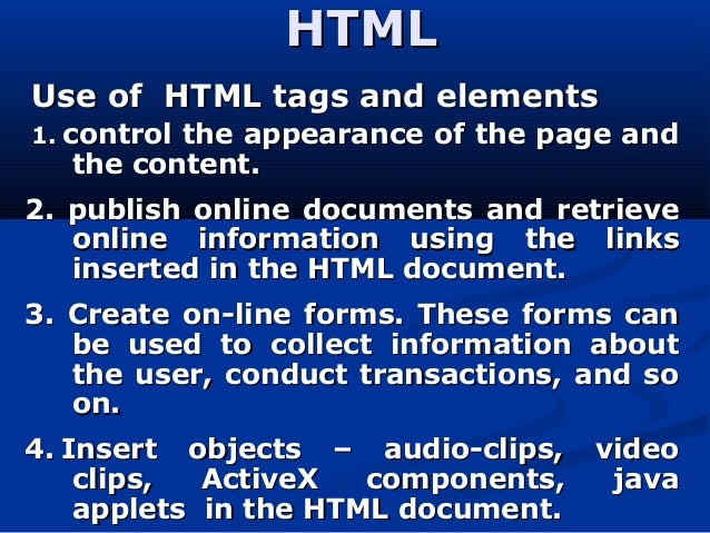 Html presentation