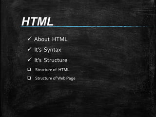 Html presentation | PPT