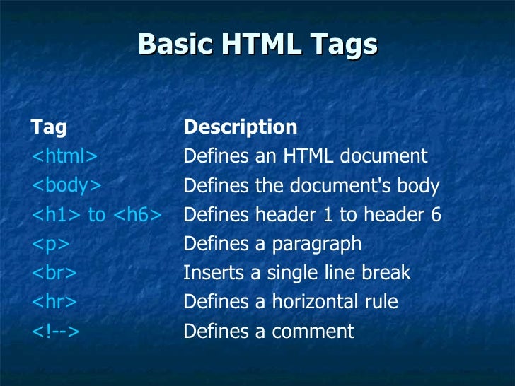 Html Presentation Of Web Page Making
