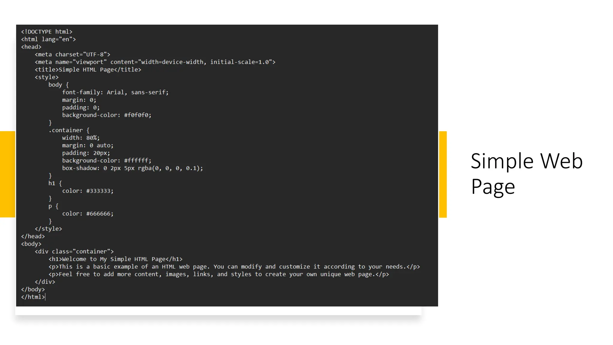 Simple Web
Page
 