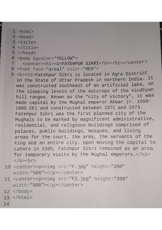 Html Project file for helping the student | PDF