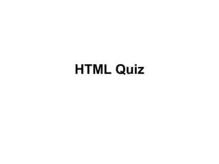 Html quiz | PPT