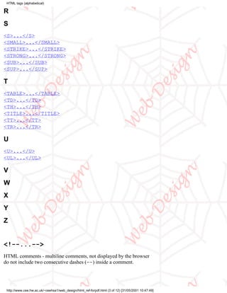 Html Tags | PDF